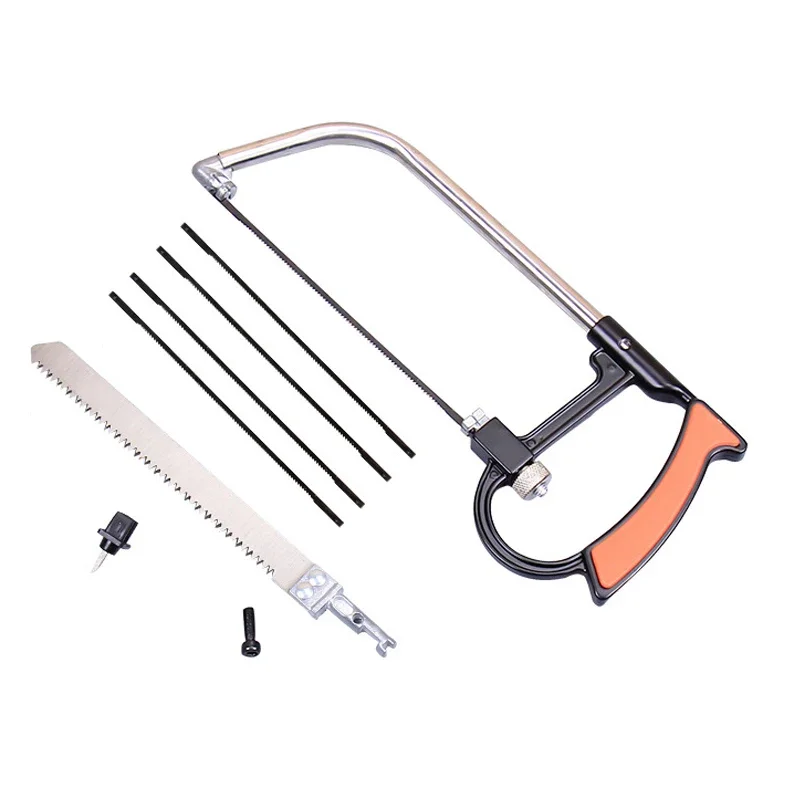 Multi Purpose Saw Hand Saw Handheld Saw 8in1 Saw Multi Purpose Hand DIY Steel Saw Metal Wood Glass Kit 6 Blades Woodworking Metalworking Model Hobby Tool