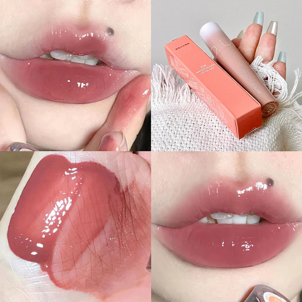 Cappuvini four-color clear water gloss lip glaze moisturizing juice lip gloss easy to apply long-lasting makeup lipstick lip gloss lip makeup lip glaze