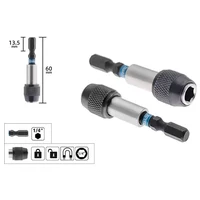 Makita E-08791 Impact noir porte-embout magnétique 60MM 1/4 "poignée hexagonale manchon magnétique lecteur Bit outil accessoires adaptateur 3