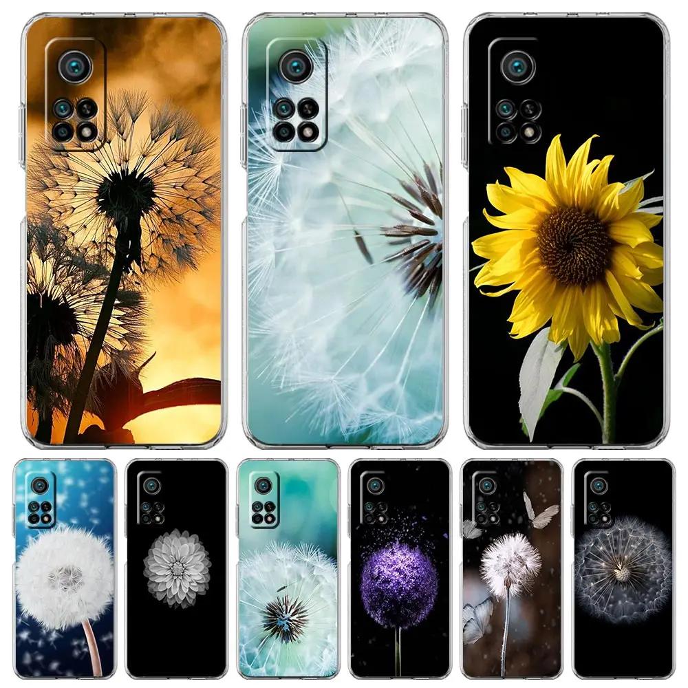Clear TPU Phone Case with Dandelion Flower Design