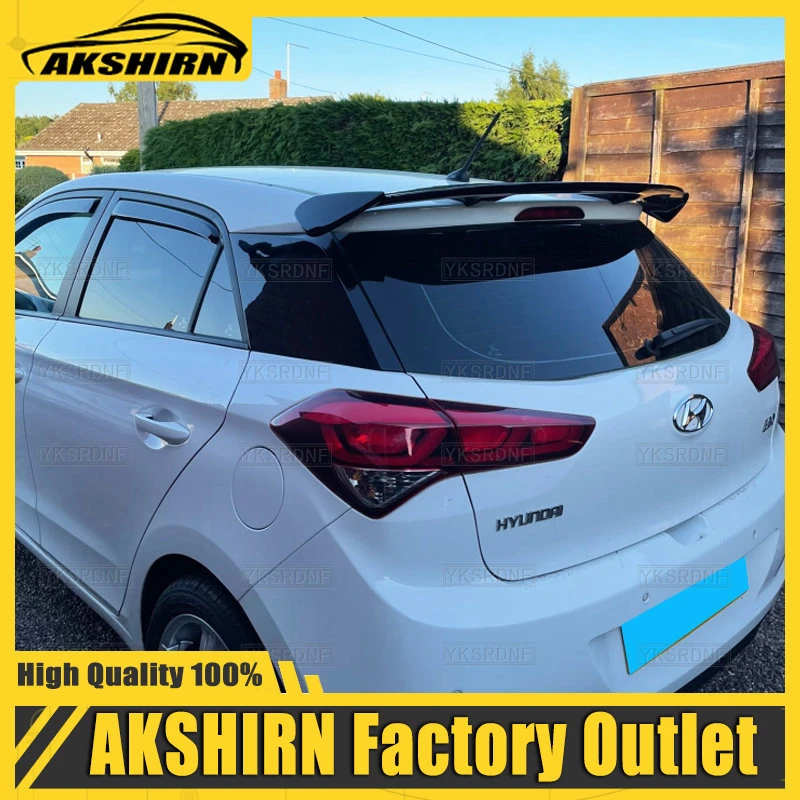 Use For Hyundai I20 2020 Spoiler High Quality Abs Plastic Carbon Fiber