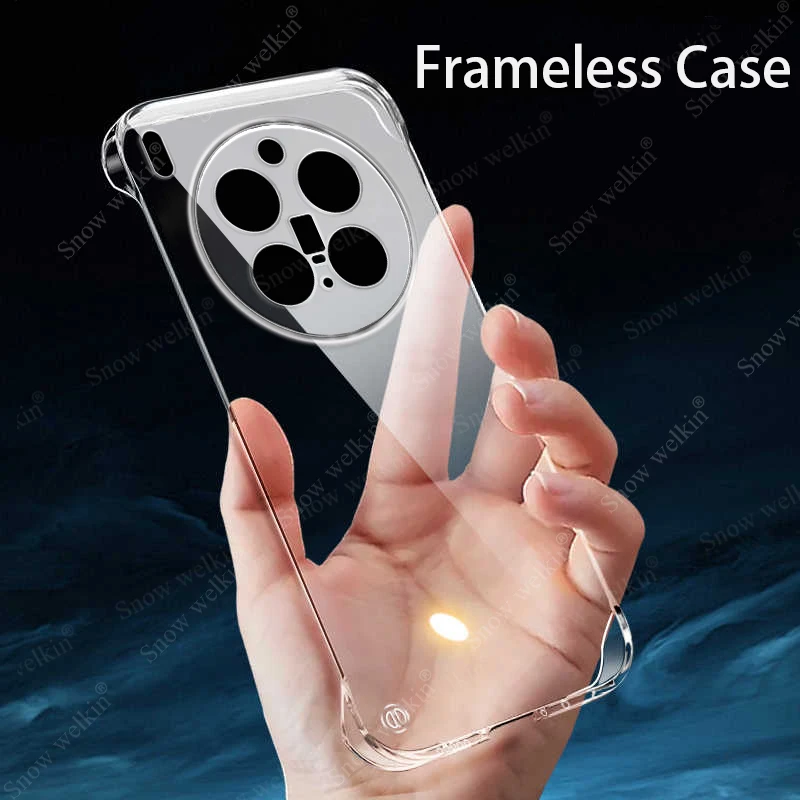 Frameless Slim Clear Transparent Plastic Hard Phone Case Cover