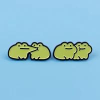 Cute Frogs Enamel Pin Cartoon Animals Pin Badge on Backpack Women's Brooch Lapel Pins Costume Accessories Fashion Jewelry Gifts 3