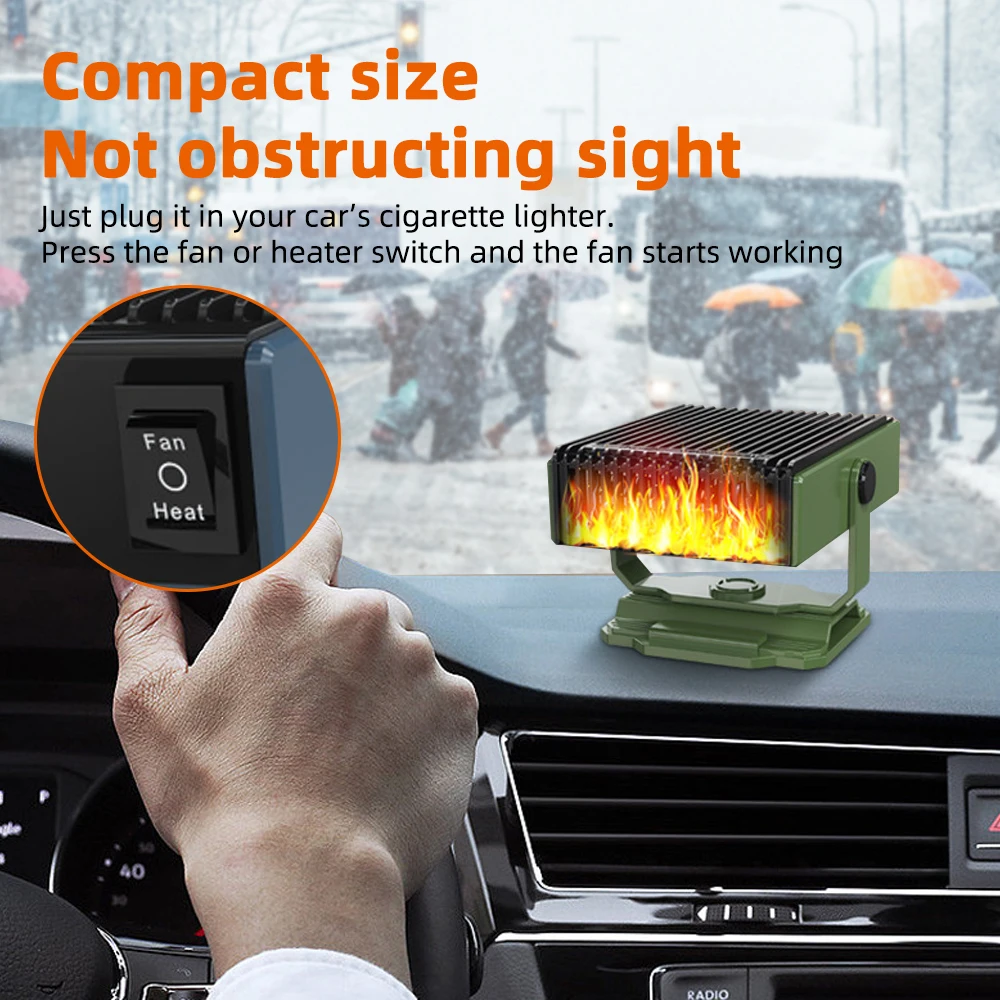 Buy Wholesale China 12v 2 In 1 Auto Car Portable Defroster Electric Car  Heater Fan Windshield Defogger Fast Heating With Cigarette Lighting Plug &  Defroster at USD 5.5