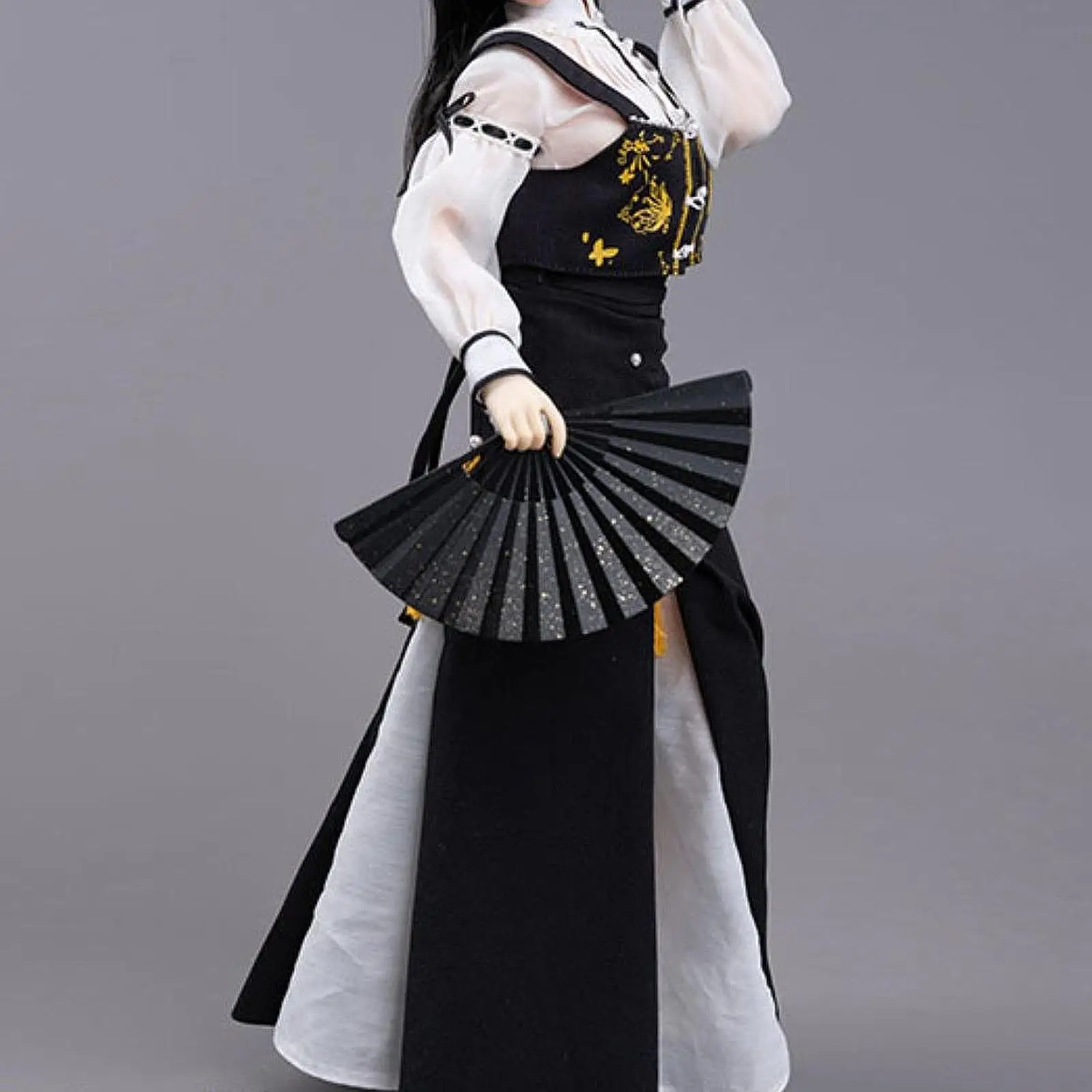 1/6 Top and Skirt Oufit Retro Outfit for 12 inch Female Figures Accessories