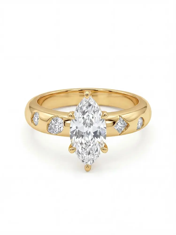 925 Sterling Silber Mode Zirkon Marquise Ring für Frauen Jubiläum Hochzeit Tägliche Party Luxus Hochwertiger Edel-Schmuck – Detail 10