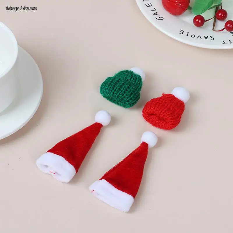 Doll Clothes Set 2Pcs Xmas Mini Scarf Hat Decor Doll Clothes Accessory Christmas Party Ornament