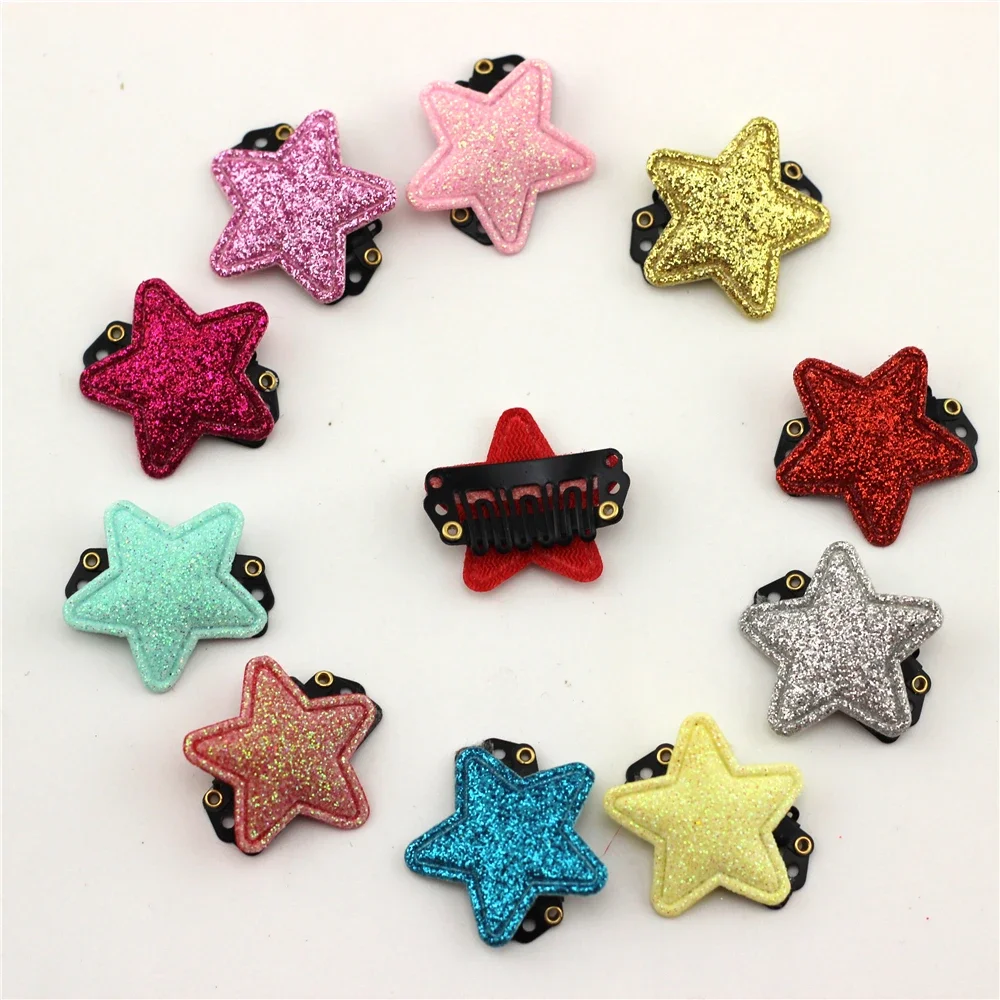 10pc Baby with Fine Wispy Hair Mini Latch Wisp Clip Newborn Shinning Star Hair clips Infant Hairpin Baby Girls Sequins Hairpin nordic woven rainbow hairpin storage belts baby girls hair clips hair bows organizer ornament decoration crafts