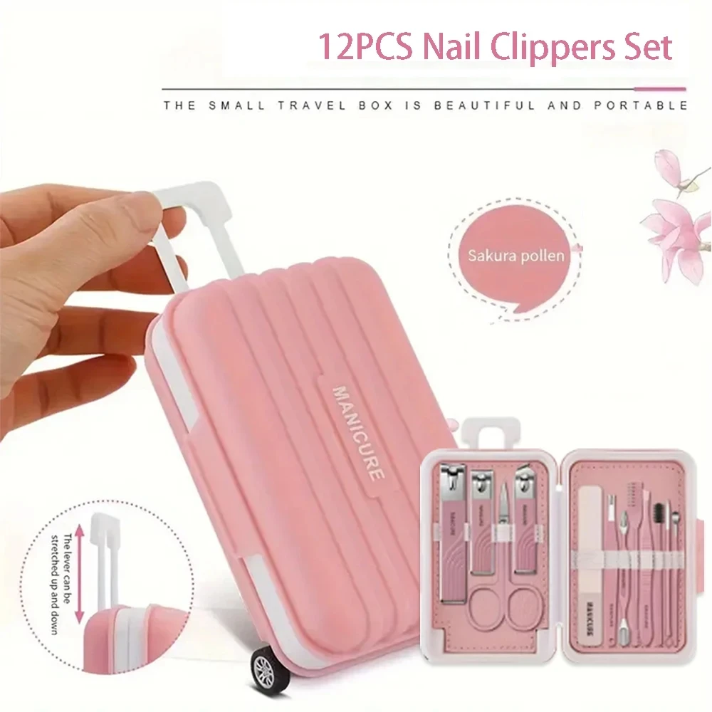 Nail Clippers Set Portable Travel Case Nail Supplies for Professionals Multifunctional Pedicure Tools Cutter Nail Tip Clipper tb 0623 travel medicine storage box large pill organization case bag for vitamins medications medical supplies size l grey