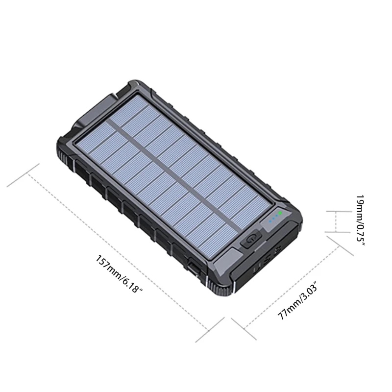 pebble power bank 80000mAh Solar Power Bank Fast Charger Large Capacity Waterproof External Battery with Flashlight for Xiaomi Iphone Huawei power bank power bank