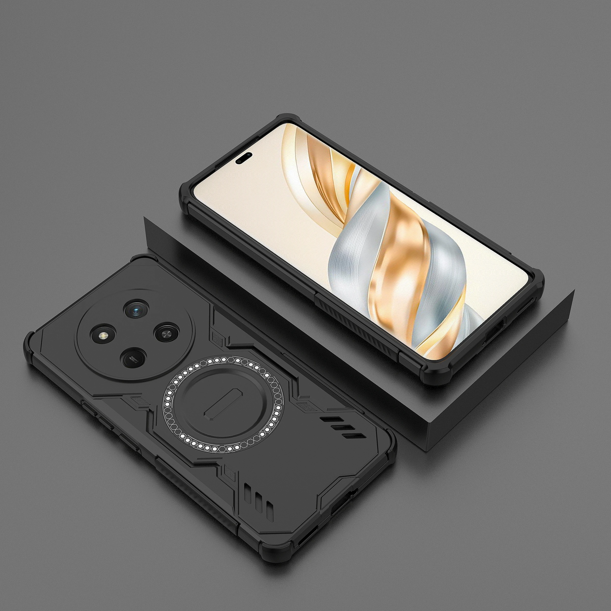 Shockproof Armor Protection Phone Case with Car Magnetic Holder