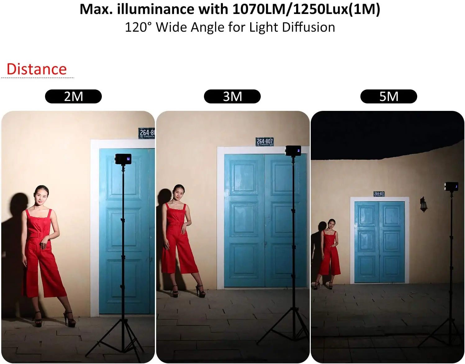 VILTROX VL-162T CRI95+ LED Video Light Portable On Camera Photo Light Panel Dimmable for DSLR Camera Camcorder 6
