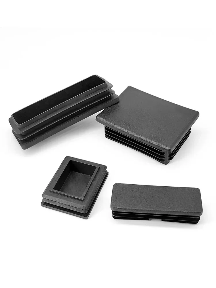 Plastic Rectangle Blanking End Caps Tube Pipe Inserts Plug Square Inner Plug Table Chair Furniture Foot Cover