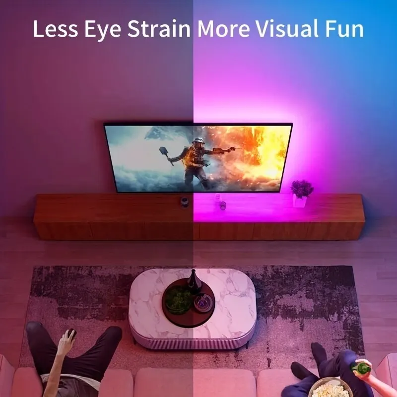 Description Picture 4 of item5/10M 5050 Led Strip Bluetooth Remote  Smart Application RGB Color Lights Changing for TV LED Backlight Living Room Party Decor