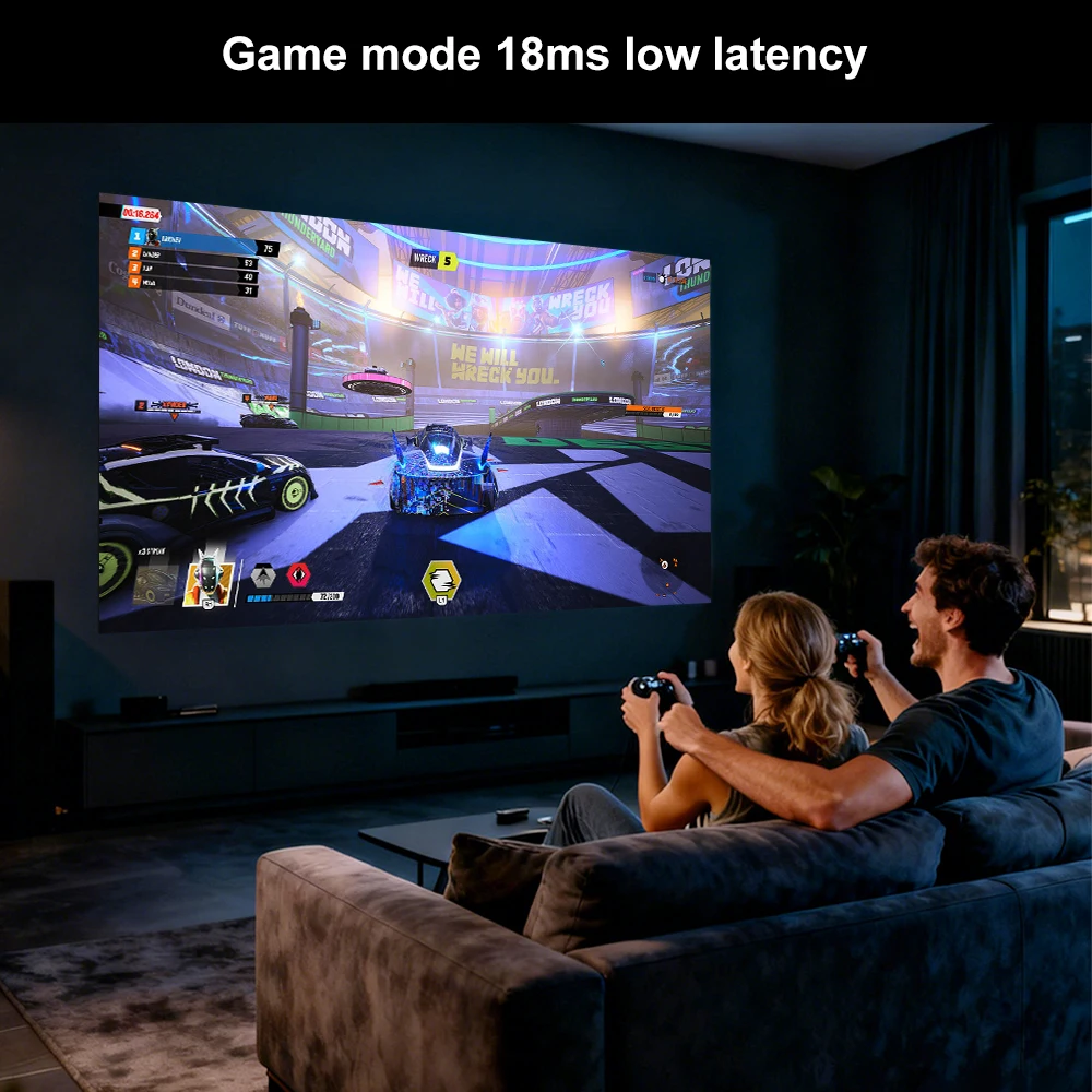 Proiettore Everycom HQ11W 3600 ANSI Android 15 Full HD 1080P 4K HDR10, Proiettori a Bassissimo Rumore 15dB per Home Theater - immagine 4