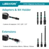 Libraton 31PCS Magnetic Nut Driver Set Metric & SAE, Impact Drill Driver Bit Set 1/4", Screwdriver Bits, Impact Socket Adapters 2