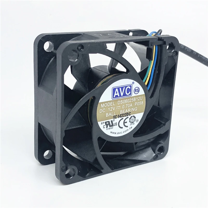 

New Ball Bearing AVC DS06025B12U 12V 0.7A 6025 60MM 60x60x25MM CPU Fan Computer Case Cooling Fan With 4PIN PWM