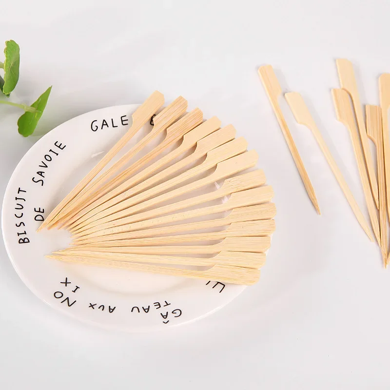 100PCS Disposable Bamboo Sticks Barbecue Tools Natural BBQ Bamboo Skewers Home Grill Accessories Camping Party For Kabob Fruit