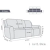 3 Seat Stretch Sectional Recliner Sofa Slipcover With Elastic Bottom Soft Washable Furniture Pet Protector Couch Cover 2