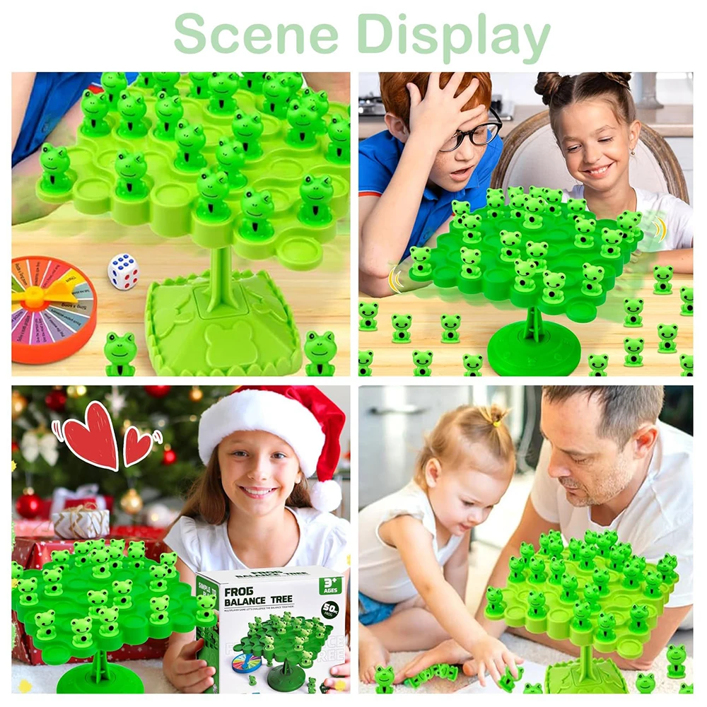 Montessori Math Toys Fun Frog Balance Tree Children Balancing Board Game Parent-child Interaction Tabletop Balance Game Toy Gift board games math toys desktop game toys learning board toy teaching aids toys educational toys