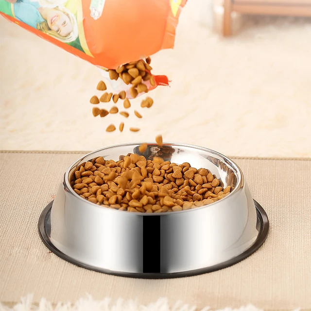 Stainless Steel Pet Dog Bowl Stainless Steel Feeder Skidproof Anti-ant Shape Cat Dog Bowls Food Accessories Pet Supplies 6 Sizes 3
