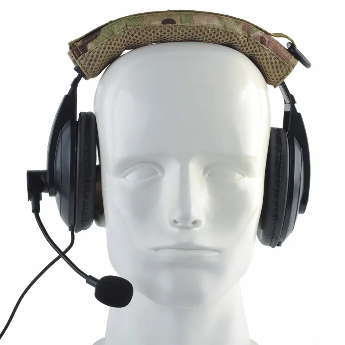 Tactical Modular Headset Cover Molle Headband Earphone Microphone Protection Case Hunting Earmuff Headphone Stand Strap Headphone Cover