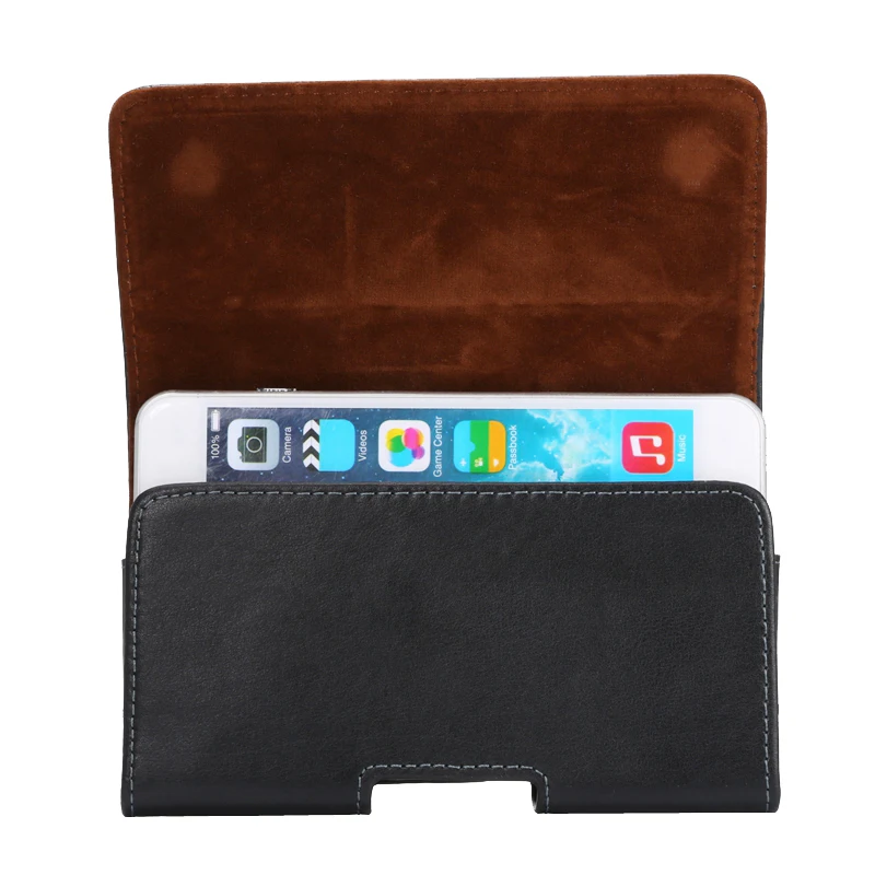 Genuine Leather Belt Clip Phone Case Men's Waist Bag Holster Pouch