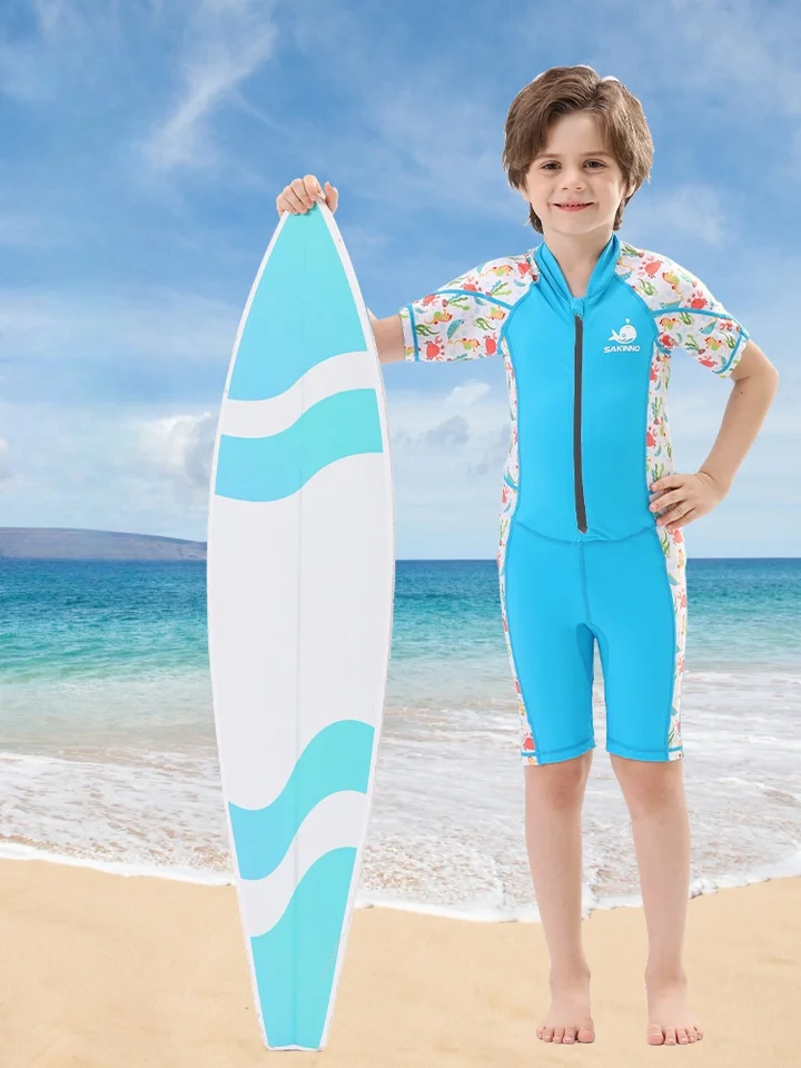 JiAmy Traje De Baño Para Niñas De Manga Larga (3-12 Años) – Protección Solar UPF, Cremallera Delantera, Secado Rápido – Bañador Enterizo De Poliéster Y Spandex Para Playa Y Piscina