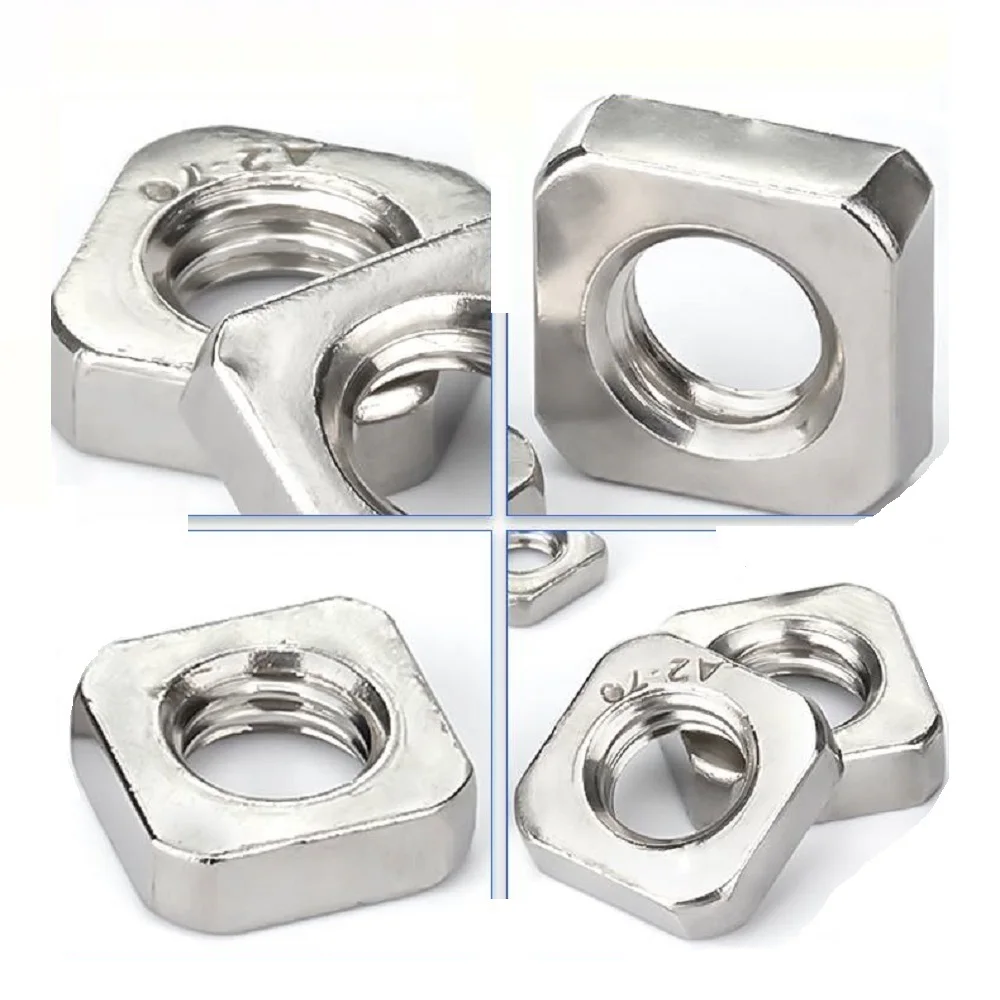 Square Thin Nuts 10-50pcs DIN562 THIN Nut M3 M4 M5 M6 M8 A2 STAINLESS STEEL SQUARE THIN NUTS