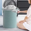 Foldable Round Dirty Clothes Laundry Basket Household Bathroom Storage Bucket Toy Clothes Storage Bag Organizer 2