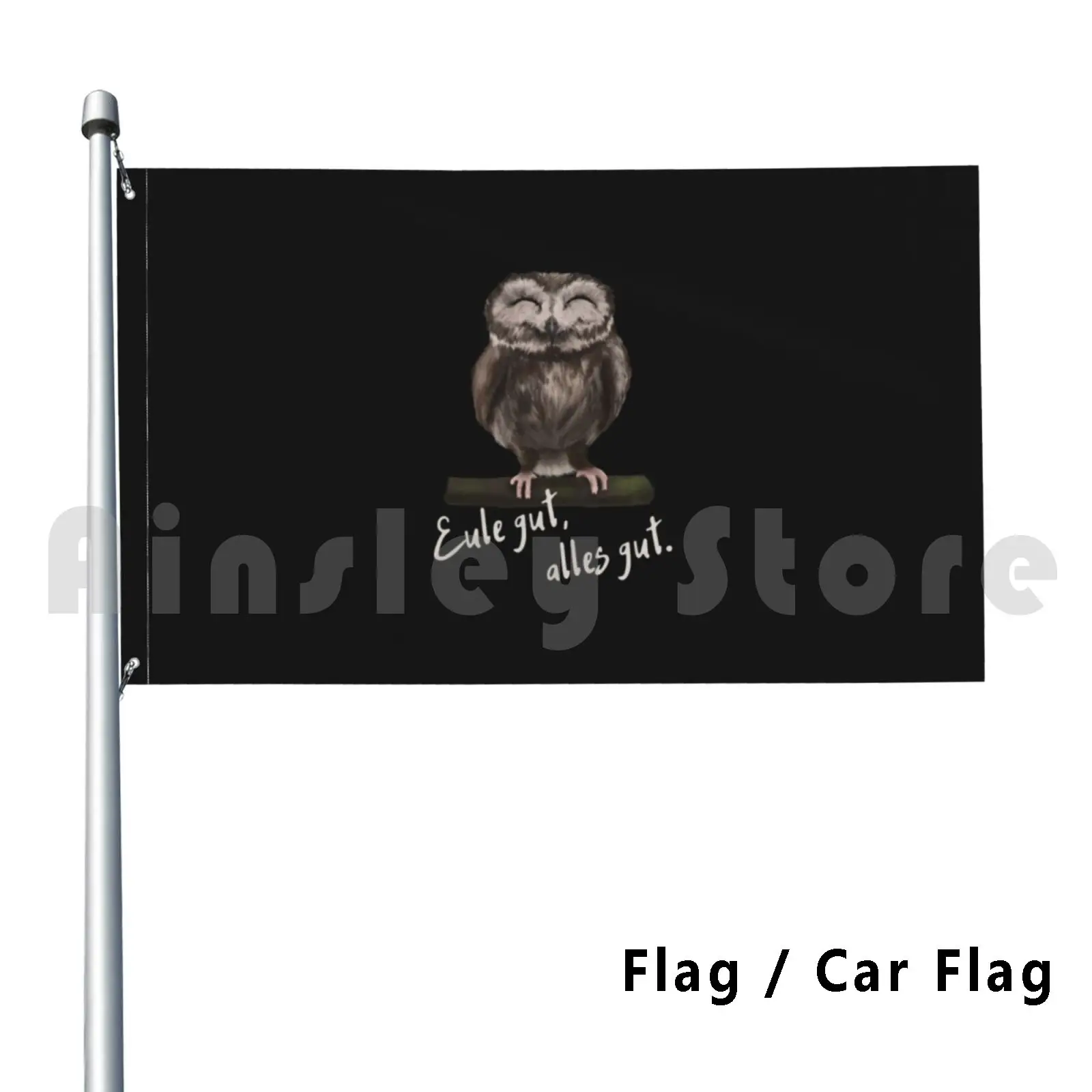 Uhu Owl-Eule Gut всё для улицы Декор флаг Автомобильный D0100490a Сова животное птица мудрый