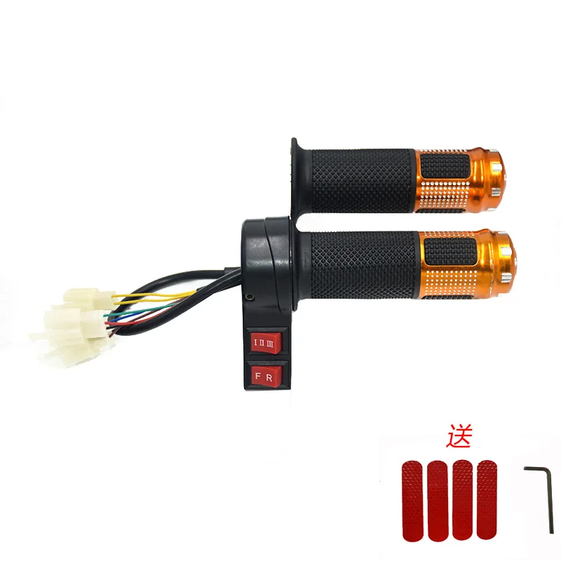 24V 36V 48V 60V 72V Electric Bicycle Thumb Throttle with Handle Grips on/off switch finger throttle twist throttle electric bike throttle electric bike parts