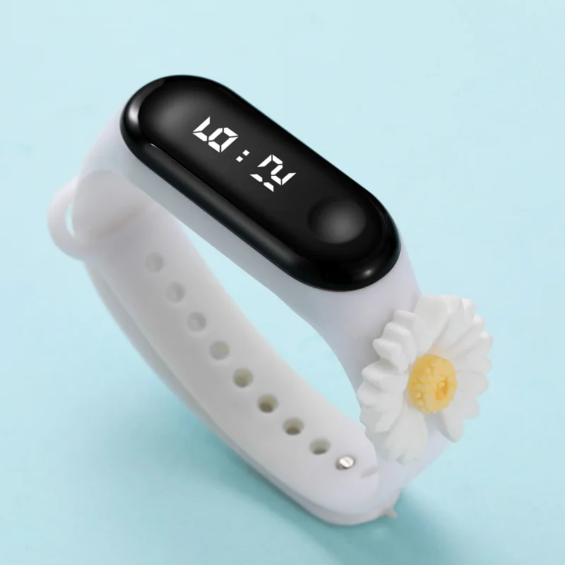 New Xiaomi LED Flower Cute Cartoon Waterproof Sports Bracelet Touch Anime Character Mickey Luminous Cartoon Watch Birthday Gifts 4