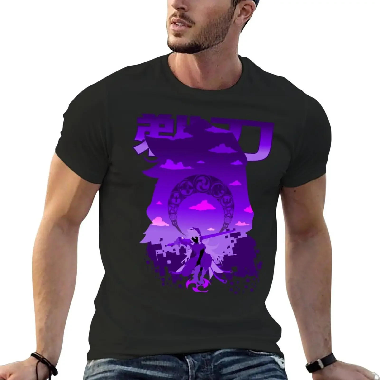 

GENSHIN IMPACT RAZOR T-Shirt anime clothes quick-drying plain mens graphic t-shirts anime