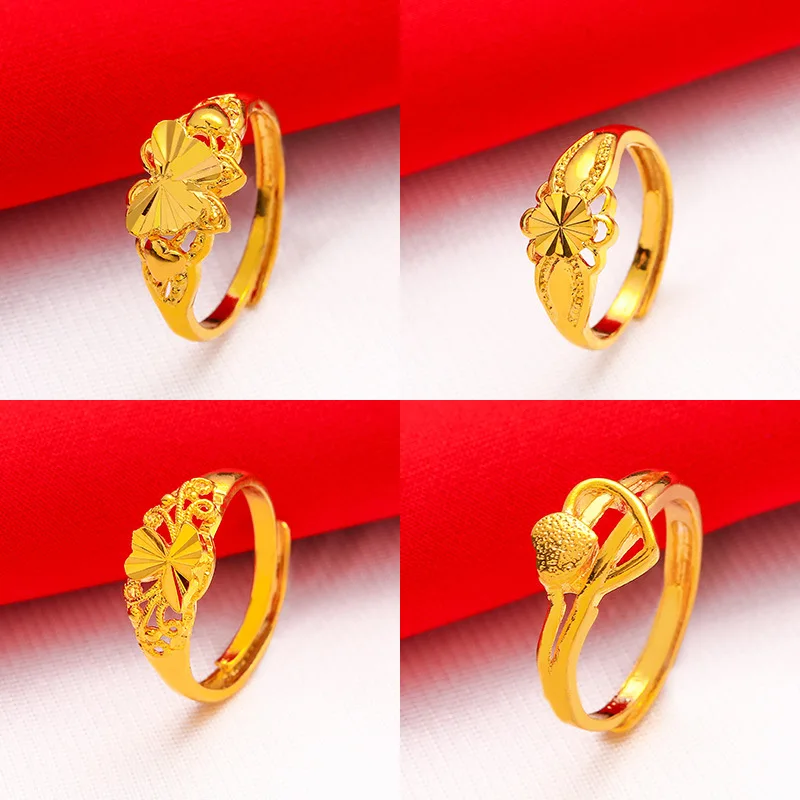 Gold Rings Resizable for Women Wedding Jewelry African Party Gift gold rings,wedding rings,finger rings,fashion ring,fashion rings