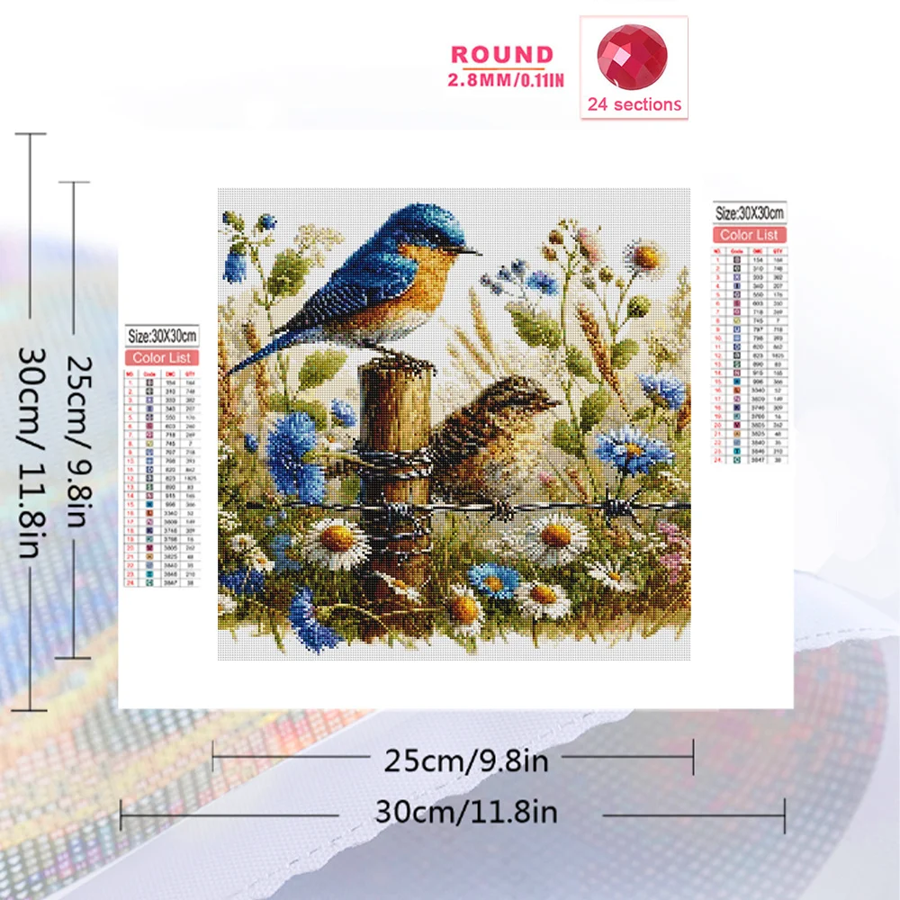 Evershine Diamond Mosaic Kit Bird Picture Of Rhinestones Diamond Painting Animal Cross Stitch 5D DIY Decor For Home