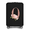 Luggage Case Suitcase Protective Cover Rose Gold Letter Name Pattern Travel Elastic Luggage Dust Cover Apply 18-32 Suitcase 3