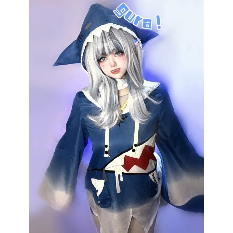 Hololive Gawr Gura Cosplay Costume ENG Shark Costume Wig Cute