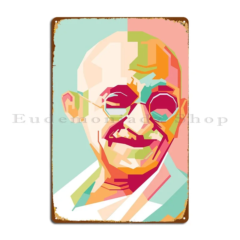 

Металлический знак Mahatma Gandhi, таблички, создание стены, табличка, фотография