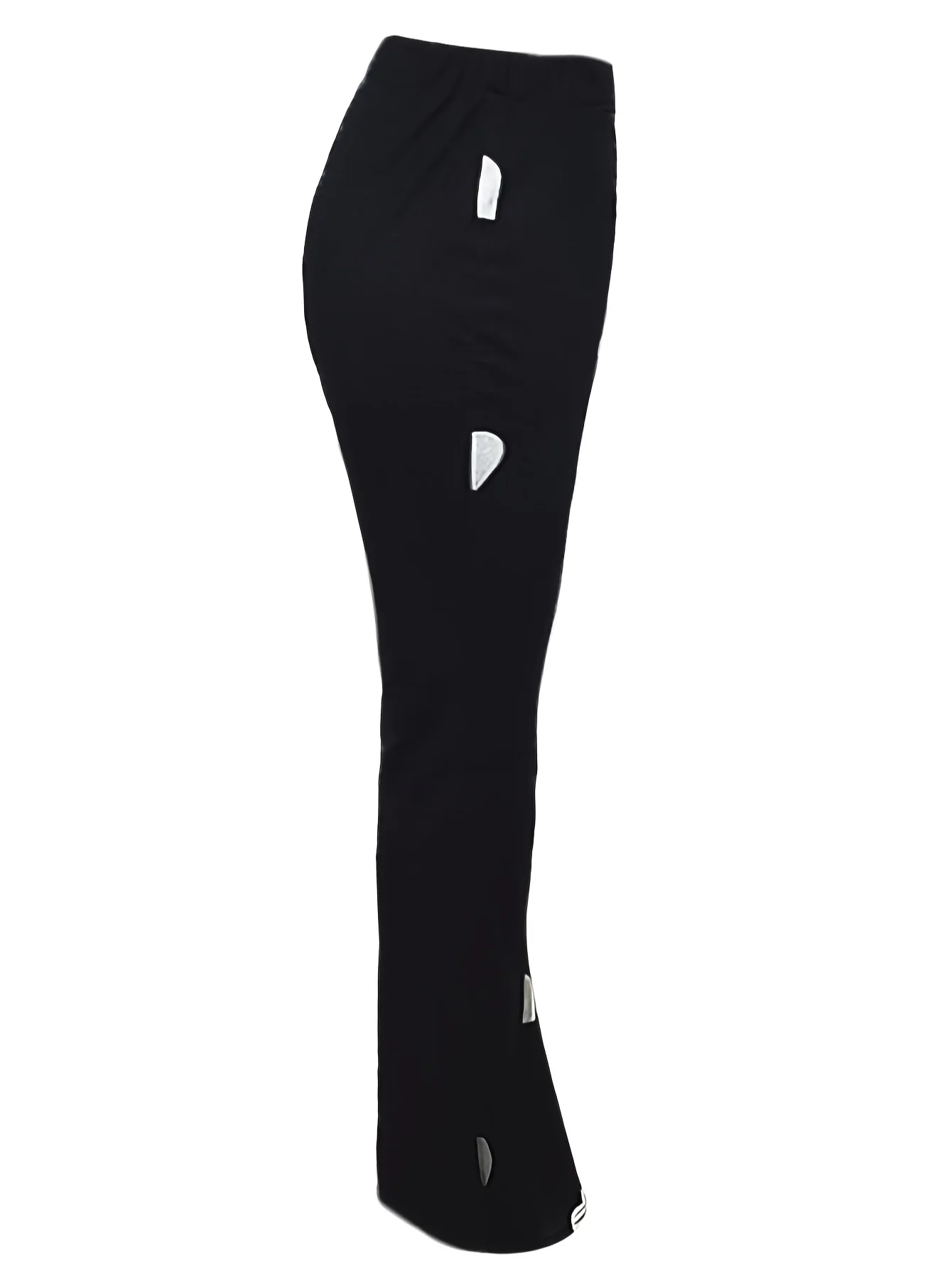 High Waist Heart Print Slimming Flared Pants 2025 Women New Fashion Spring Elastic Micro Horn Trousers Sweet Causal Style
