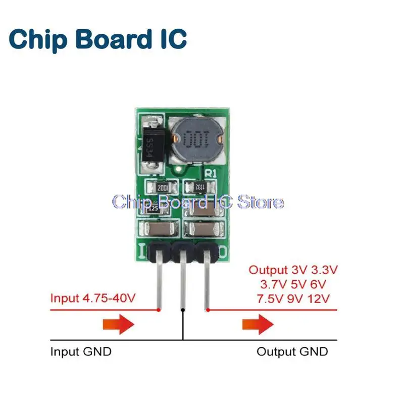 Dc-Dc Dc 5-40V A 3V 3.3V 3.7V 5V 6V 7.5V 9V 12V 1A Buck Step Down Converter Module Scheda Regolatore Di Tensione Senza Pin