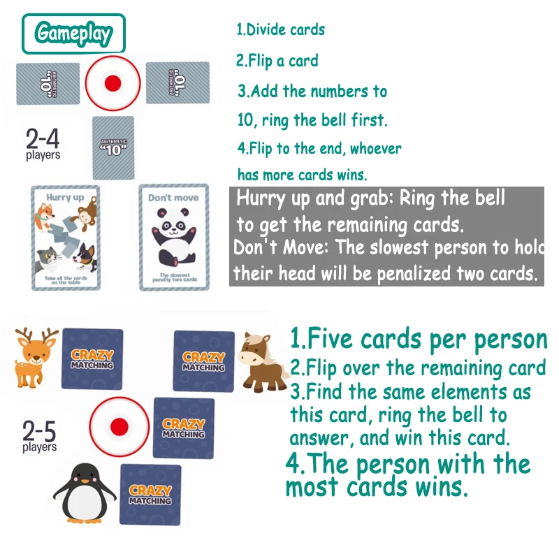 Children Number Sense Training Montessori Toys Animal Shape Matching Card Board Games Set Arithmetic Learning Educational Toys 3