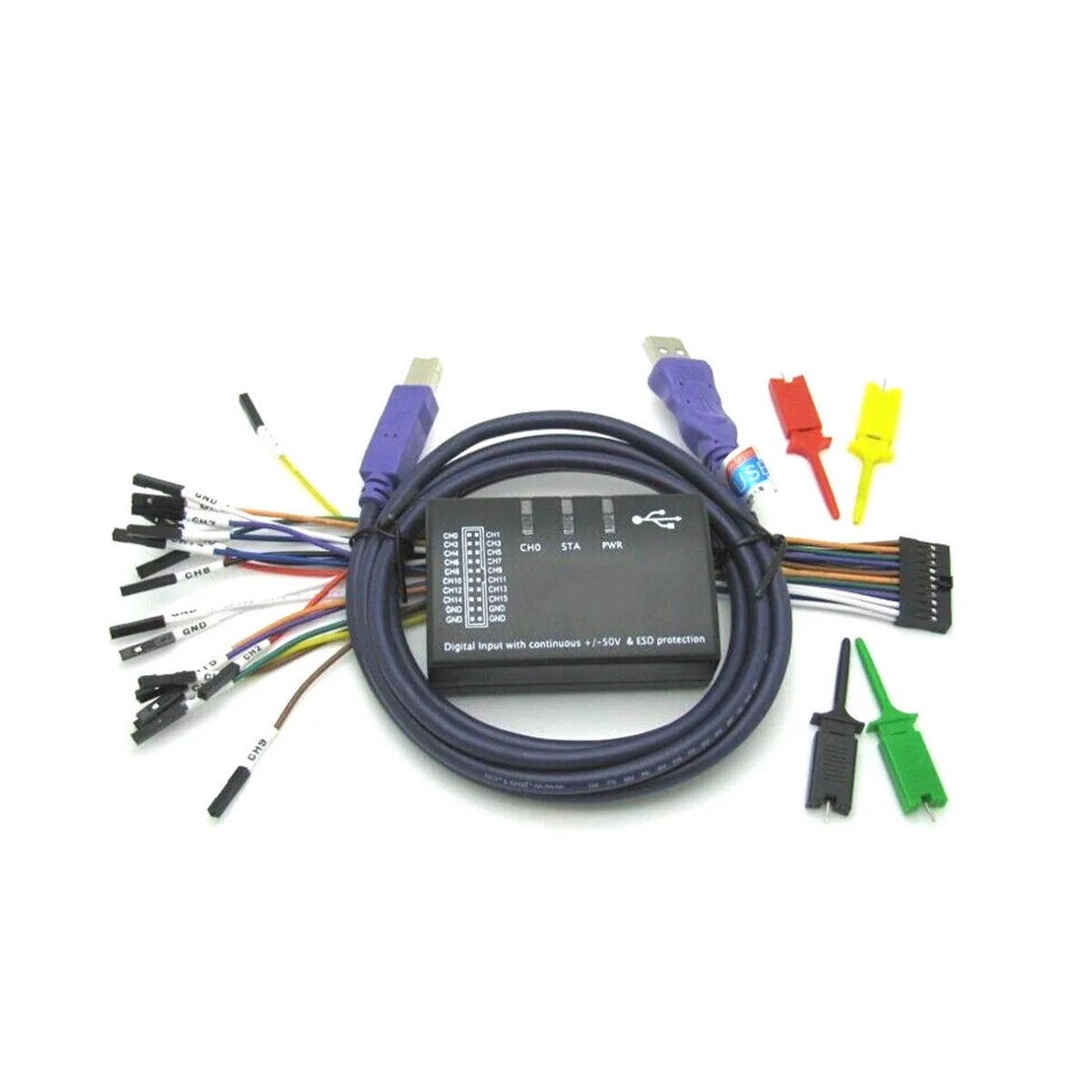 USB Logic 100MHz 16Ch Logic Analyzer for ARM FPGA H2-002