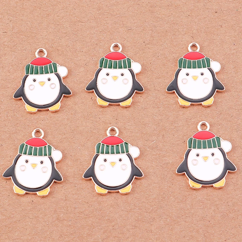 10 stücke 15x26mm Emaille Weihnachts strumpf Charms Anhänger für Schmuck Herstellung Ohrringe Halskette DIY Armband Zubehör liefert – Detail 30
