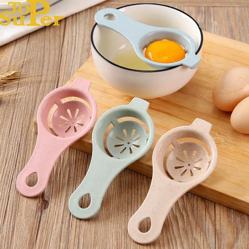 Egg Separator Egg Yolk Sieving Separates Eggs Wheat Straw Plastic Kitchen Tools