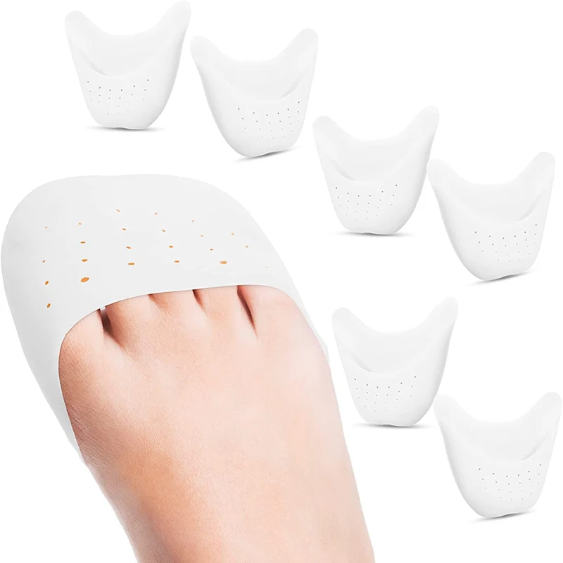 1 Pair Toe Protector Silicone Gel Pointe Toe Cap Cover Toes Soft Pads Protectors For Ballet Shoes Girls Women Foot Care Tools skate blade protector 1 pair skate protectors for men blade guards for hockey skates figure skates ice skates skating soakers