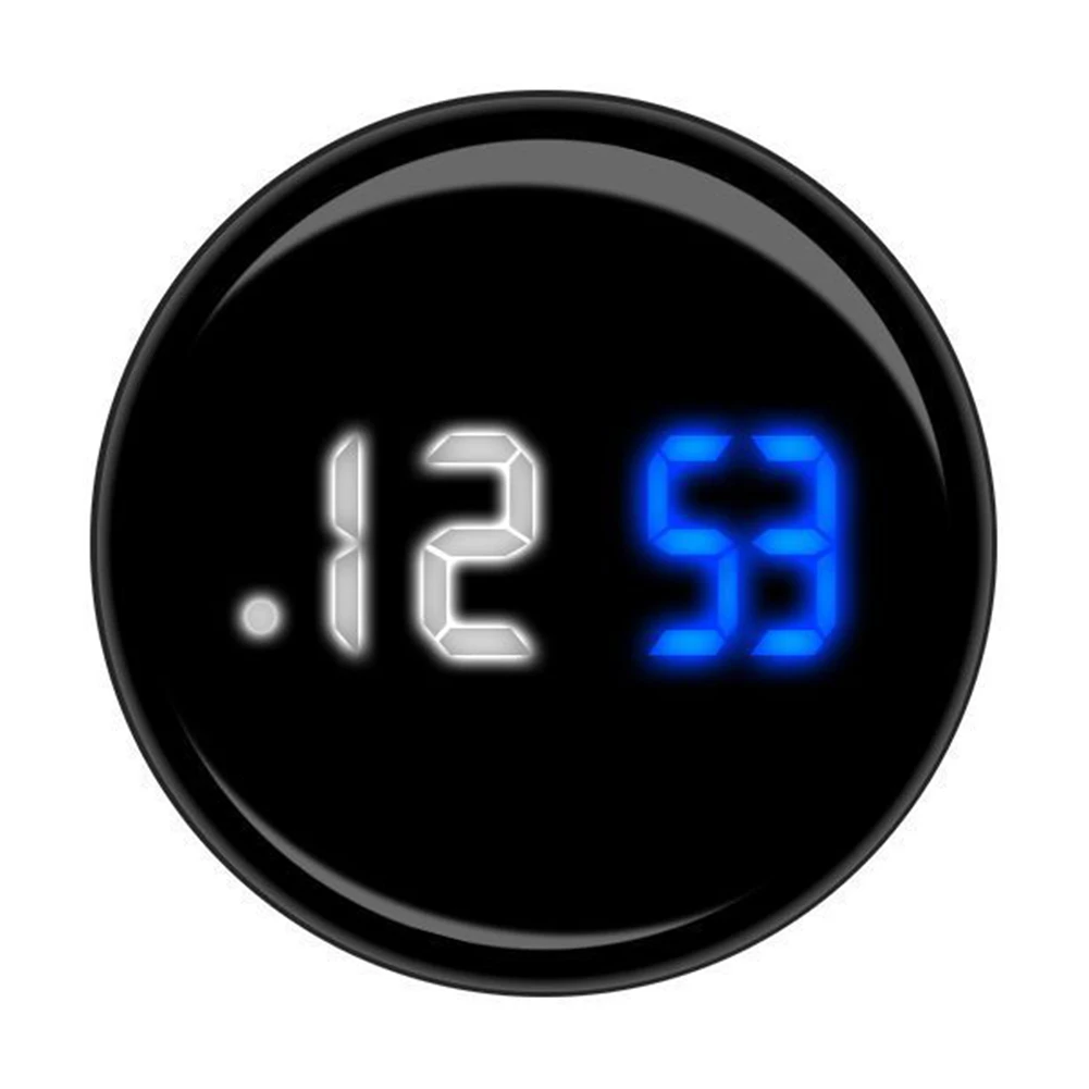 1pc Touch Type Luminous Waterproof Car Clock Suitable For Most Automobiles Universal ABS Automotive Monitor Interior Parts