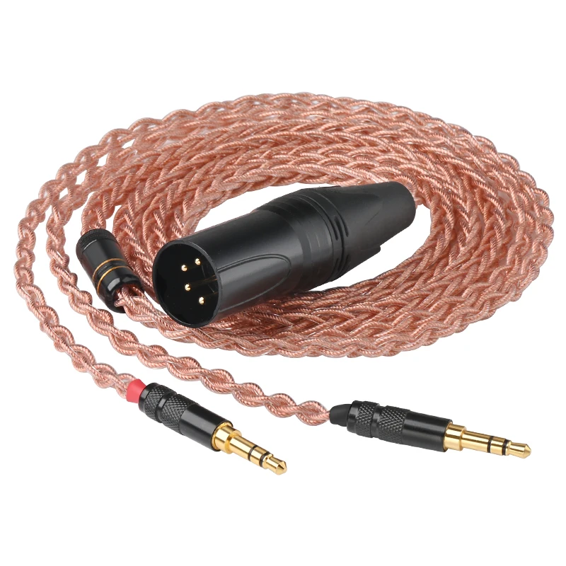Ataudio-hi fi Headphone Cabo Cabo Headconjunto 24k Gold Plated Plug Xlr para Stereo Hi-end Stands Núcleo Occ 35 mm He400i He400s - Image 4