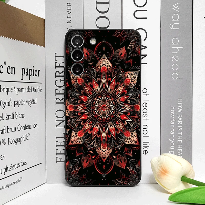 Vintage Mandala Lotus Flower Pattern Trendy Soft Phone Case