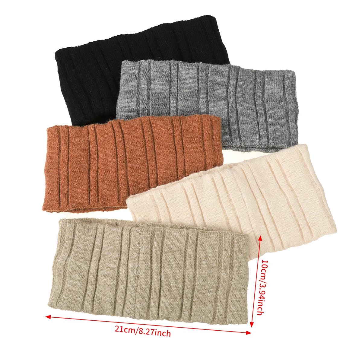 Adult Knitted Hairbands For Women Autumn Winter Windproof Warm Neck Warmers Dual-Purpose Girls' Wool Headband Scarf Bandana